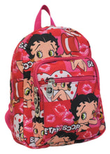 Load image into Gallery viewer, Betty Boop Canvas School mini Backpack Book Pink red Sport Pockets
