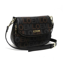 Load image into Gallery viewer, LOEM black crossbody shoulder wallet Bag set messenger handbag signature flap
