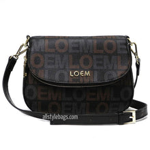 Load image into Gallery viewer, LOEM black crossbody shoulder wallet Bag set messenger handbag signature flap
