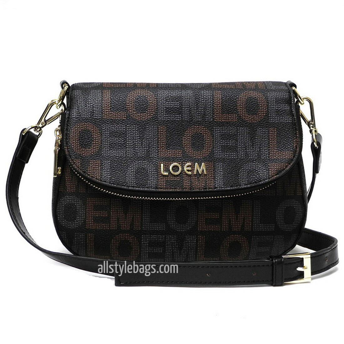 LOEM black crossbody shoulder wallet Bag set messenger handbag signatu – allofpu