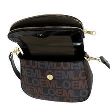 Load image into Gallery viewer, LOEM black crossbody shoulder wallet Bag set messenger handbag signature flap
