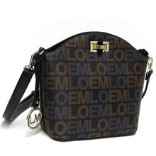 Load image into Gallery viewer, Loem black signature cross Shoulder wallet Bag set designer inspired messenger
