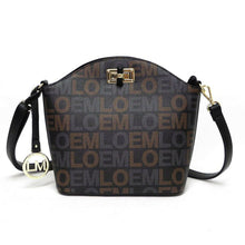 Load image into Gallery viewer, Loem black signature cross Shoulder wallet Bag set designer inspired messenger
