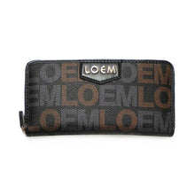 Load image into Gallery viewer, LOEM Black signature wallet shoulder Bag belt handbag set lock key pockets
