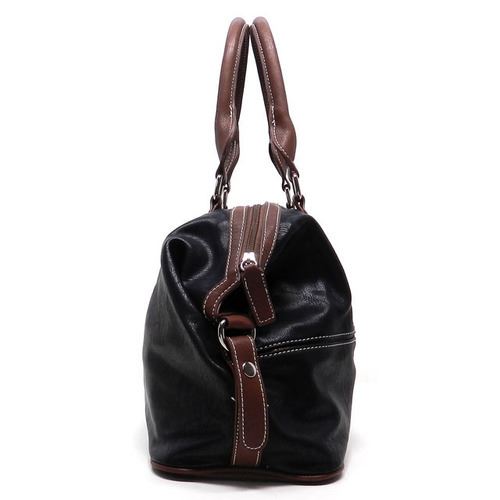 color block bling shoulder handbag bag Black brown studs Rhinestone Si – allofpu