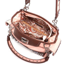 Load image into Gallery viewer, black brown pocket satchel Bag Handbag bling Chain Rhinestone Silverake
