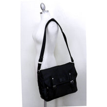 Load image into Gallery viewer, black Canvas IPad Laptop school form protected school Messenger bag
