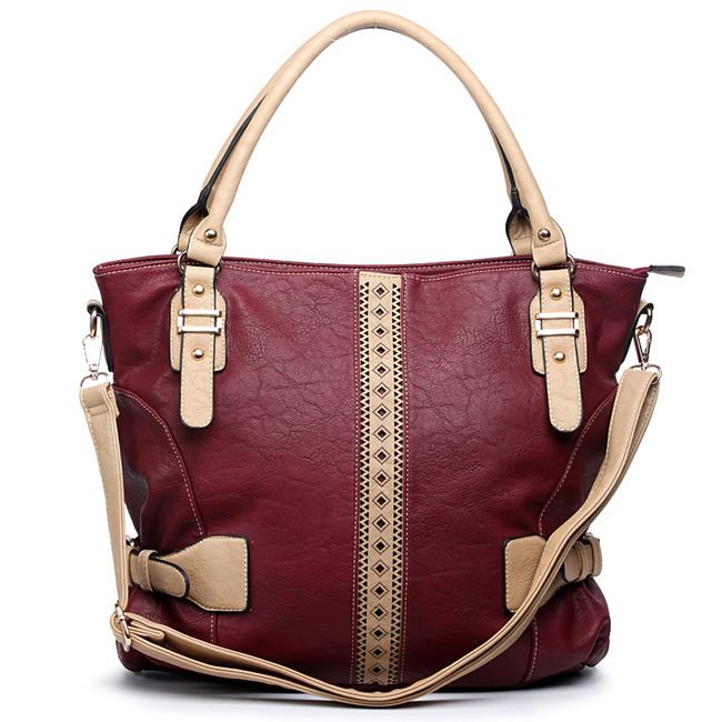 color block L shoulder handbag bag Designer inspired Gray beige emboss – allofpu