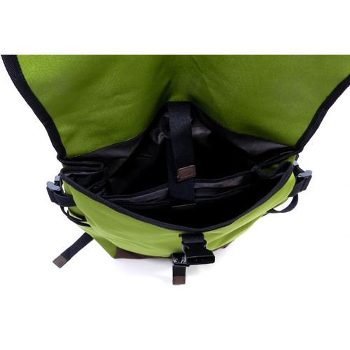 Canvas School Sport Backpack Bag Green I Pad laptop form Pocket Blanc – allofpur