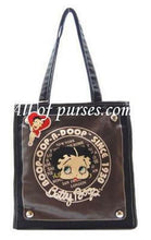 Load image into Gallery viewer, Betty Boop canvas diaper shopping bag tote Khaki book RED purse
