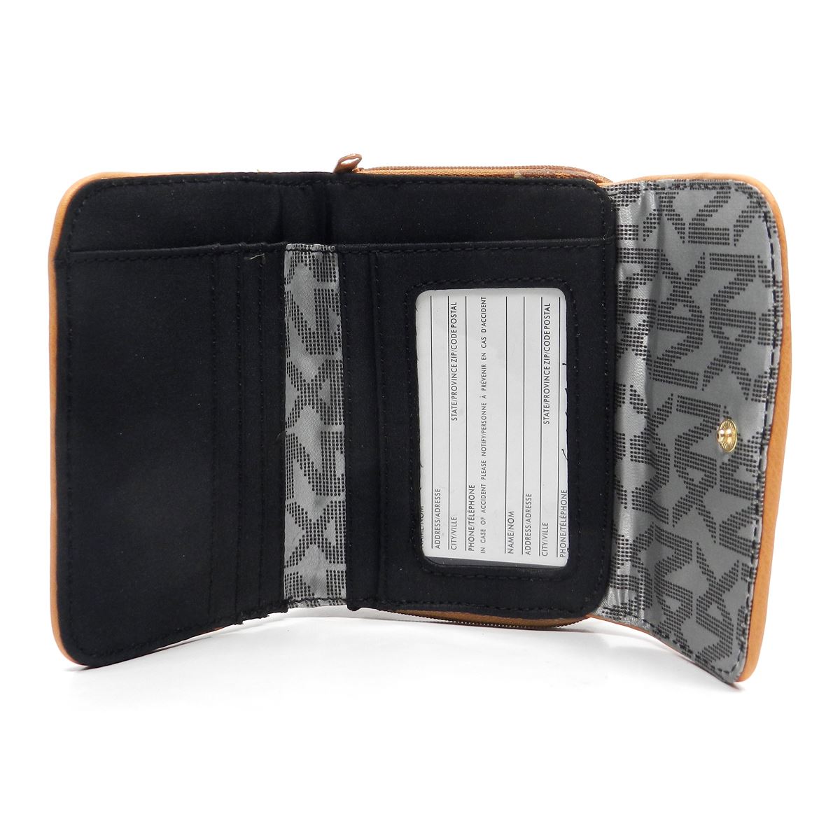 Color block Patchwork S mini wallet bills coins Pink blue tan CE Pocke – allofpu VP407BNML