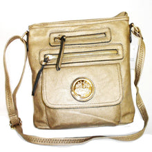 Cargar imagen en el visor de la galería, Conjunto de bolso bandolera tipo cartera con medallón de flora en color negro Inspirado en el diseñador
