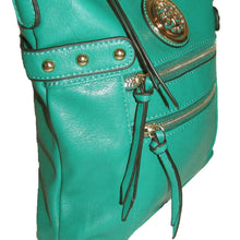 Cargar imagen en el visor de la galería, Conjunto de bolso bandolera tipo cartera con medallón de flora en color negro Inspirado en el diseñador
