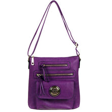 Cargar imagen en el visor de la galería, Conjunto de bolso bandolera tipo cartera con medallón de flora en color negro Inspirado en el diseñador
