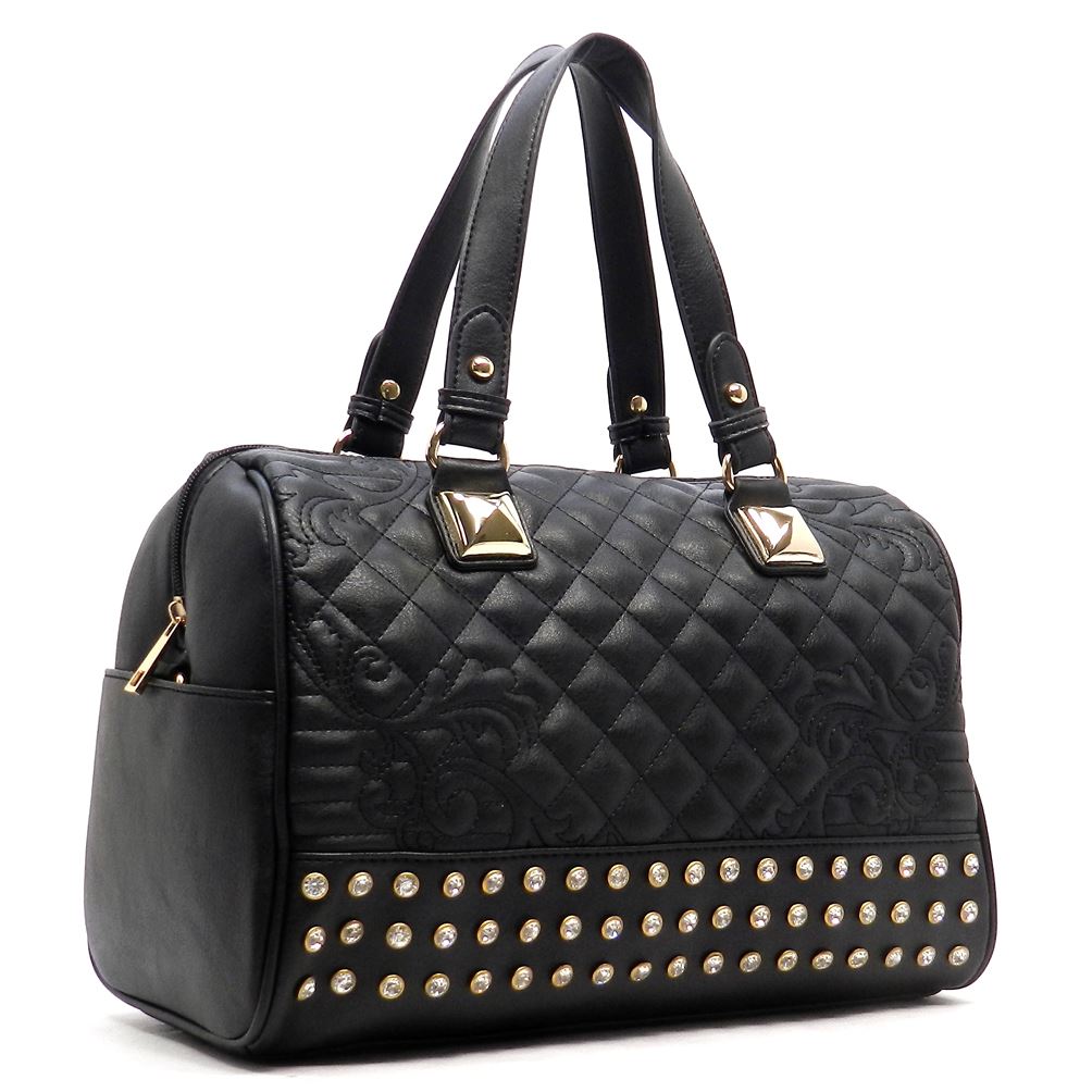 Bolso de hombro acolchado de doctor Bolso boxer con pedrería inspirado – allofpu