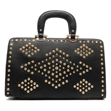 Cargar imagen en el visor de la galería, Bolso de mano LOEM Bling Bandolera Bolso Tote Diseñador Diamantes de imitación Boxer Tachuelas F08504
