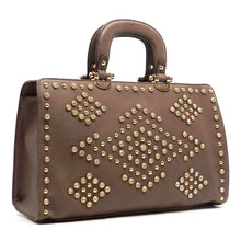 Cargar imagen en el visor de la galería, Bolso de mano LOEM Bling Bandolera Bolso Tote Diseñador Diamantes de imitación Boxer Tachuelas F08504
