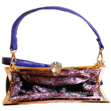 Cargar imagen en el visor de la galería, Imagen de revista, bolso de mano de noche, bolso de hombro, foto de portada roja, diamantes de imitación
