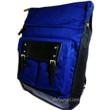 Load image into Gallery viewer, Color block Canvas School L Backpack blanc Olive brown Laptop tablet Sport Bag
