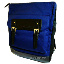 Load image into Gallery viewer, Color block Canvas School L Backpack blanc brown black Laptop tablet Sport Bag
