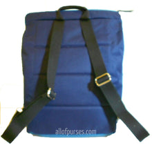 Load image into Gallery viewer, Color block Canvas School L Backpack blanc blue navy Laptop tablet Sport Bag

