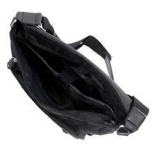 Load image into Gallery viewer, Color Block black Canvas School form Messenger bag IPad Laptop marsea pockets
