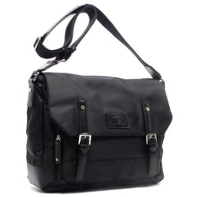 Load image into Gallery viewer, two tones Canvas School form pockets Messenger bag navy Blue IPad Laptop
