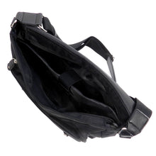 Load image into Gallery viewer, two tones Canvas School form pockets Messenger bag navy Blue IPad Laptop
