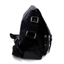 Load image into Gallery viewer, two tones Canvas School form pockets Messenger bag navy Blue IPad Laptop
