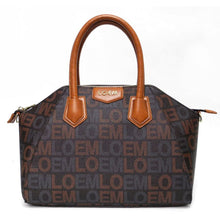 Load image into Gallery viewer, LOEM signature Print shoulder Bag handbag tote Designer Brown golden brand
