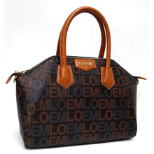 Load image into Gallery viewer, LOEM signature Print shoulder Bag handbag tote Designer Brown golden brand
