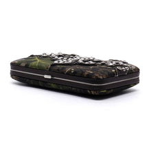 Load image into Gallery viewer, Fleur De Lis canvas western Camouflage Frame L Wallet studs rhinestone woman
