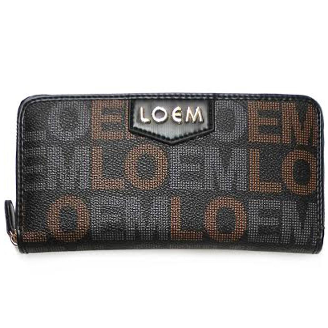 Billetes y monedas para mujer con bolsillos con cremallera y firma LOEM inspirada en el diseñador