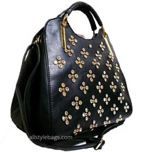 Load image into Gallery viewer, Designer inspired burgundy red LOEM Polka Flora Rhinestone Shoulder bag handbag
