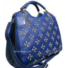 Load image into Gallery viewer, Designer inspired burgundy red LOEM Polka Flora Rhinestone Shoulder bag handbag
