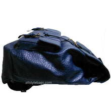 Load image into Gallery viewer, I Pad Laptop Navy Blue F Leather school Sport L backpack Bag tablet Form Pockets

