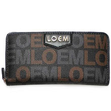 Load image into Gallery viewer, LOEM signature off white zipper pockets CD&#39;s woman L wallet bills beige

