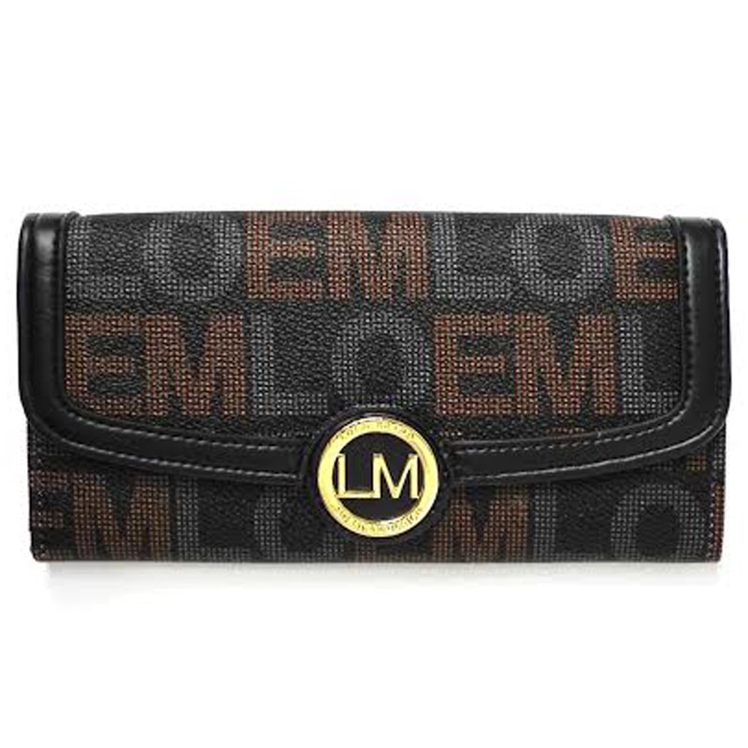 Designer inspired LOEM golden signature pockets CD's woman L wallet bi – allofpu