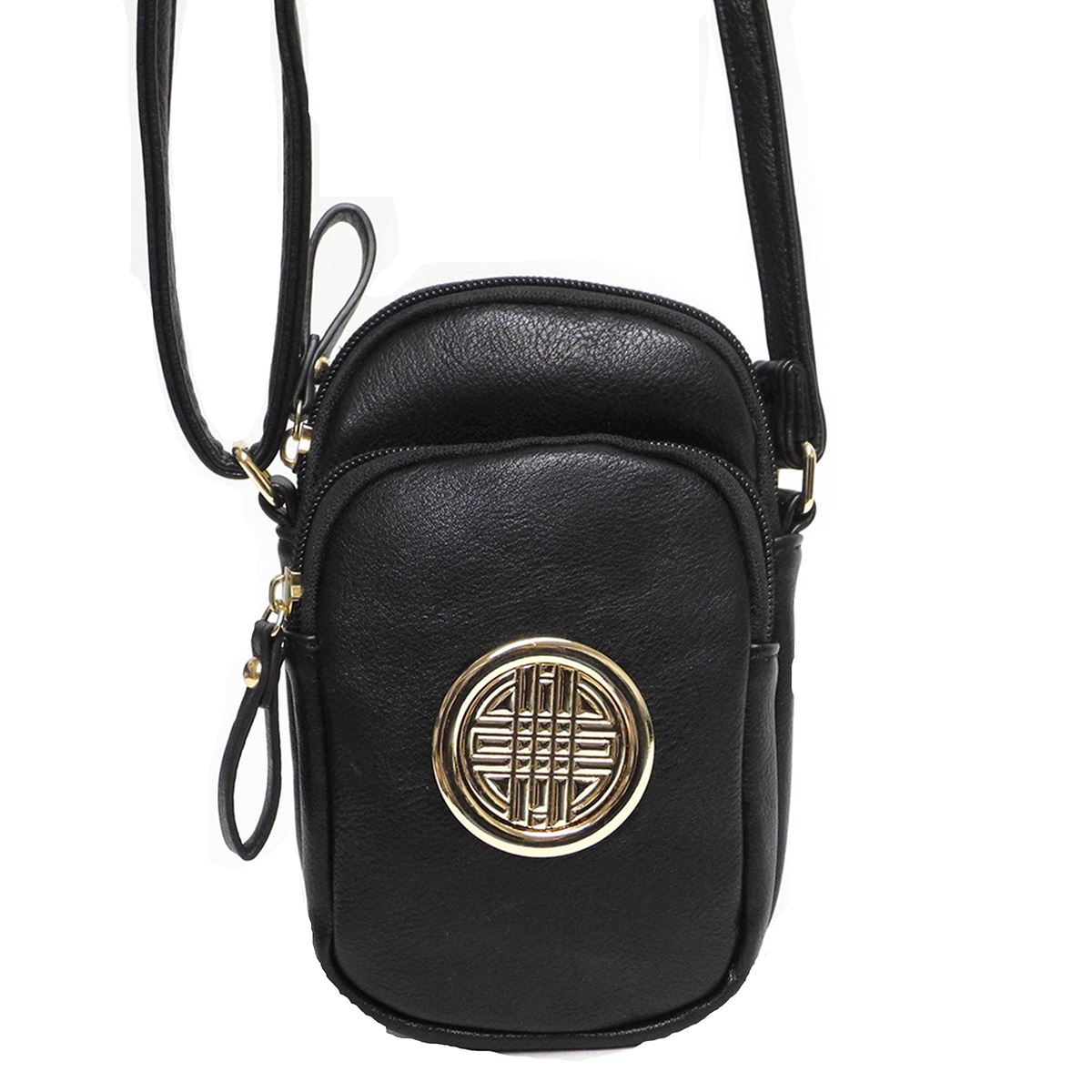 Bolso para móvil con medallón dorado, bandolera cruzada, inspirado en – allofpur
