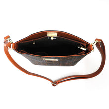 Load image into Gallery viewer, Designer LOEM brown signature gold switch lock cross shoulder Bag handbag LT688
