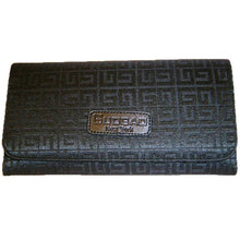 Load image into Gallery viewer, fabric G signature canvas plaid checker Pink L detachable checkbook woman wallet
