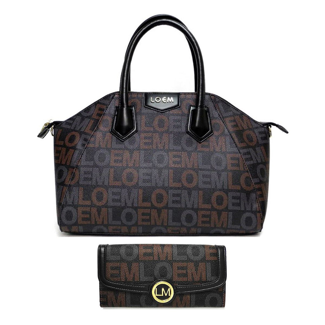 LOEM signature Print shoulder Bag wallet set handbag tote Designer golden brand