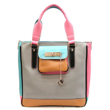 Load image into Gallery viewer, color block egg ivory lock shoulder Bag Handbag pockets purse designer Inspired
