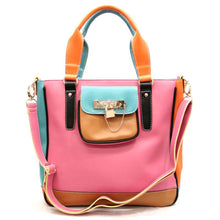 Load image into Gallery viewer, color block egg ivory lock shoulder Bag Handbag pockets purse designer Inspired
