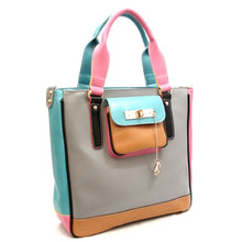 Load image into Gallery viewer, color block egg ivory lock shoulder Bag Handbag pockets purse designer Inspired
