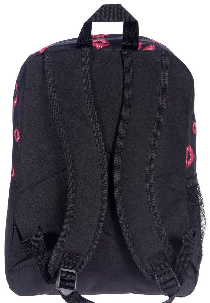 Betty Boop black Canvas School Backpack Book Pink Sport cartoon pocket – allofpu
