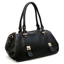 Load image into Gallery viewer, Black doctor style Shoulder bag Designer inspired R boxer Studs handbag
