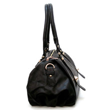 Load image into Gallery viewer, Black doctor style Shoulder bag Designer inspired R boxer Studs handbag
