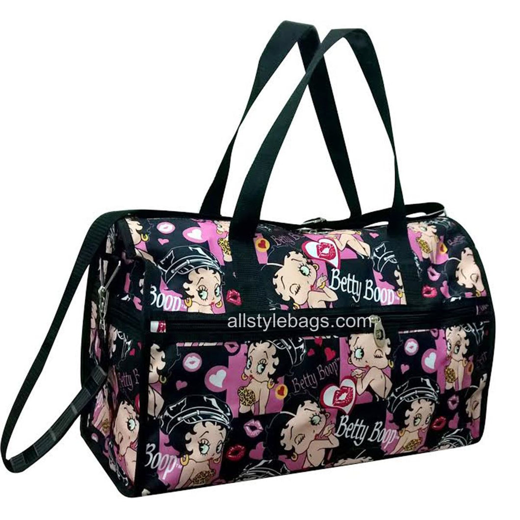 Betty Boop pink canvas Duffel L Bag 19