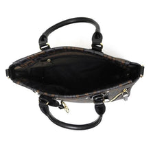 Cargar imagen en el visor de la galería, Bolso de mano con diseño de LOEM, bandolera, cartera, bolsillos con cremallera, color negro
